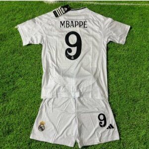 Adidas Real Madrid Mbappe 24/25 Home Jersey Set